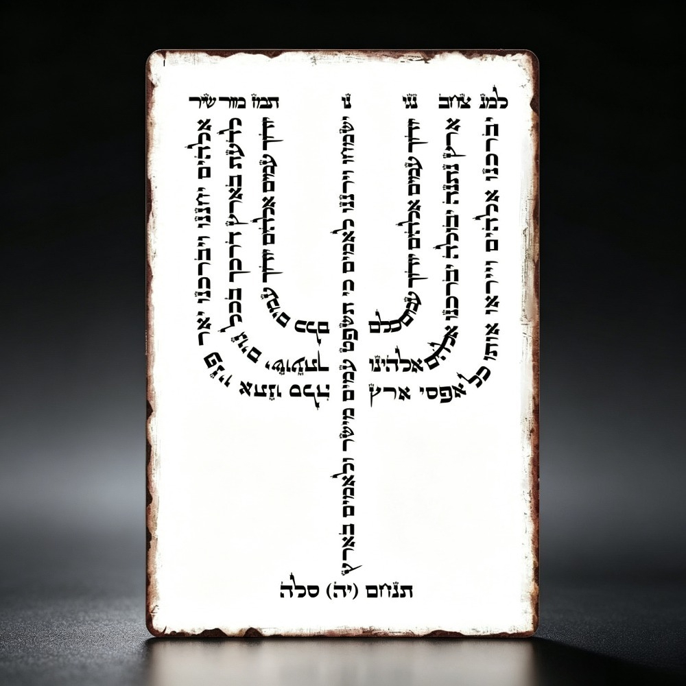 Home Office Art - CIFBUY Vintage Hebrew YHVH Aluminum Wall