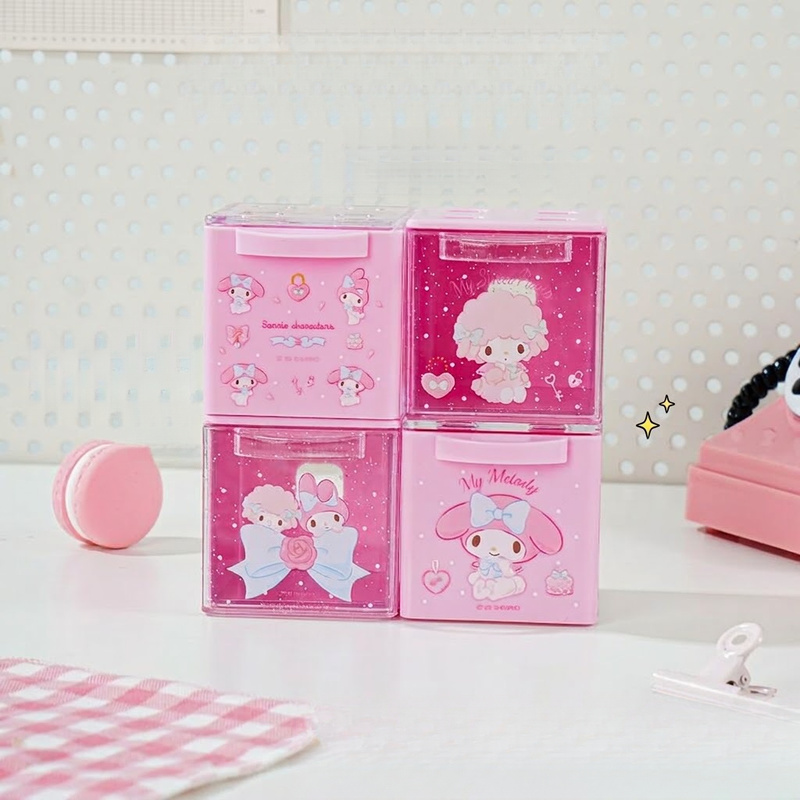 Home Office Desk With Drawers - Hello Kitty Kuromi Desktop Stationery Organizer