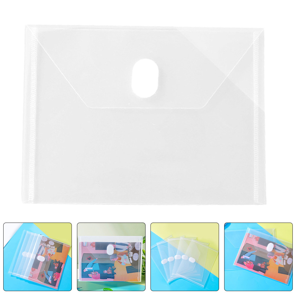 Home Office Travel Document - 24Pcs Clear Plastic Envelope with Hook