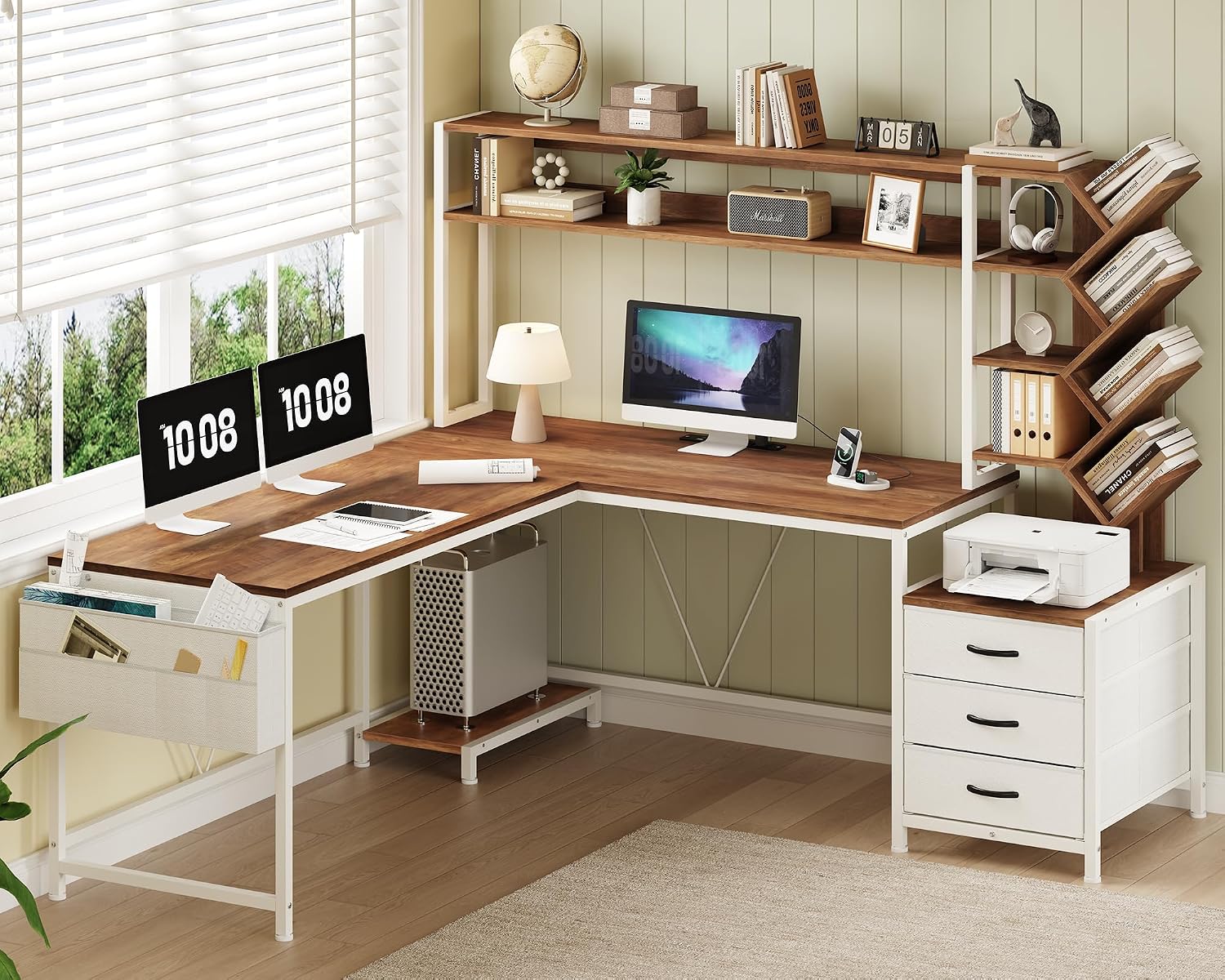 Home Office Desk With Drawers - 63