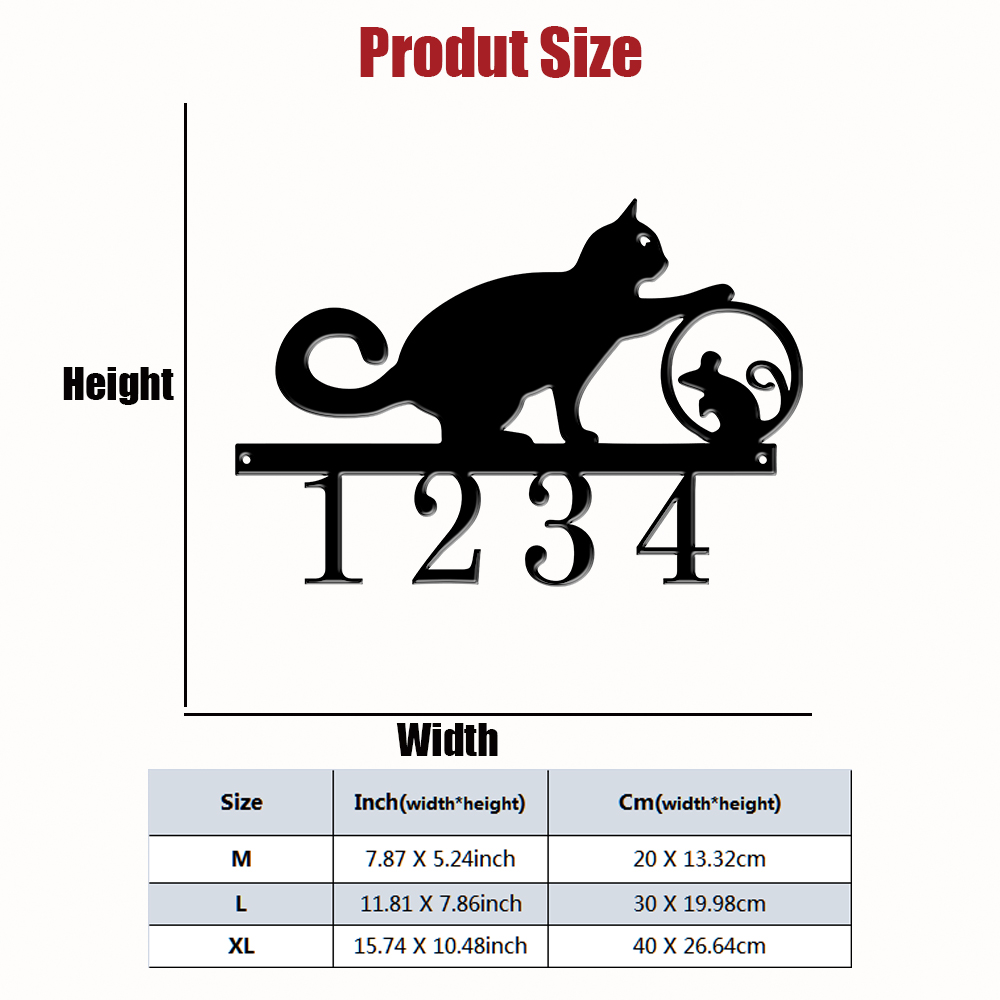 1Pc Custom cat Metal Door Stre - Home Office Box review and price