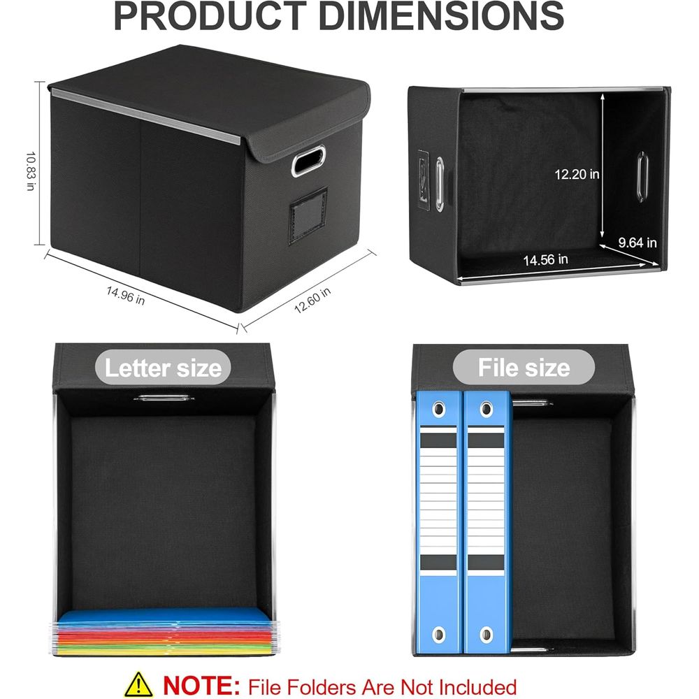 Collapsible File Box with Lid  - Home Office Box review and price