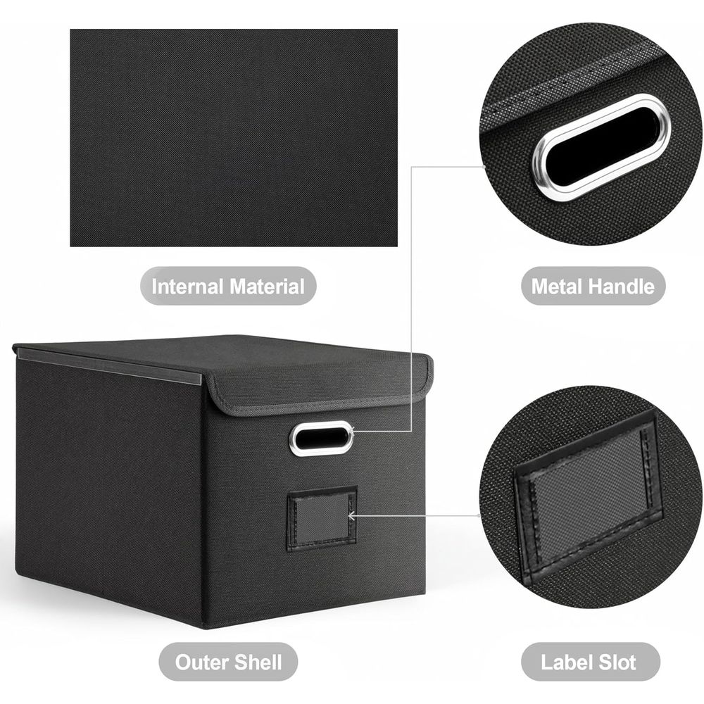 Collapsible File Box with Lid  - Home Office Box review and price