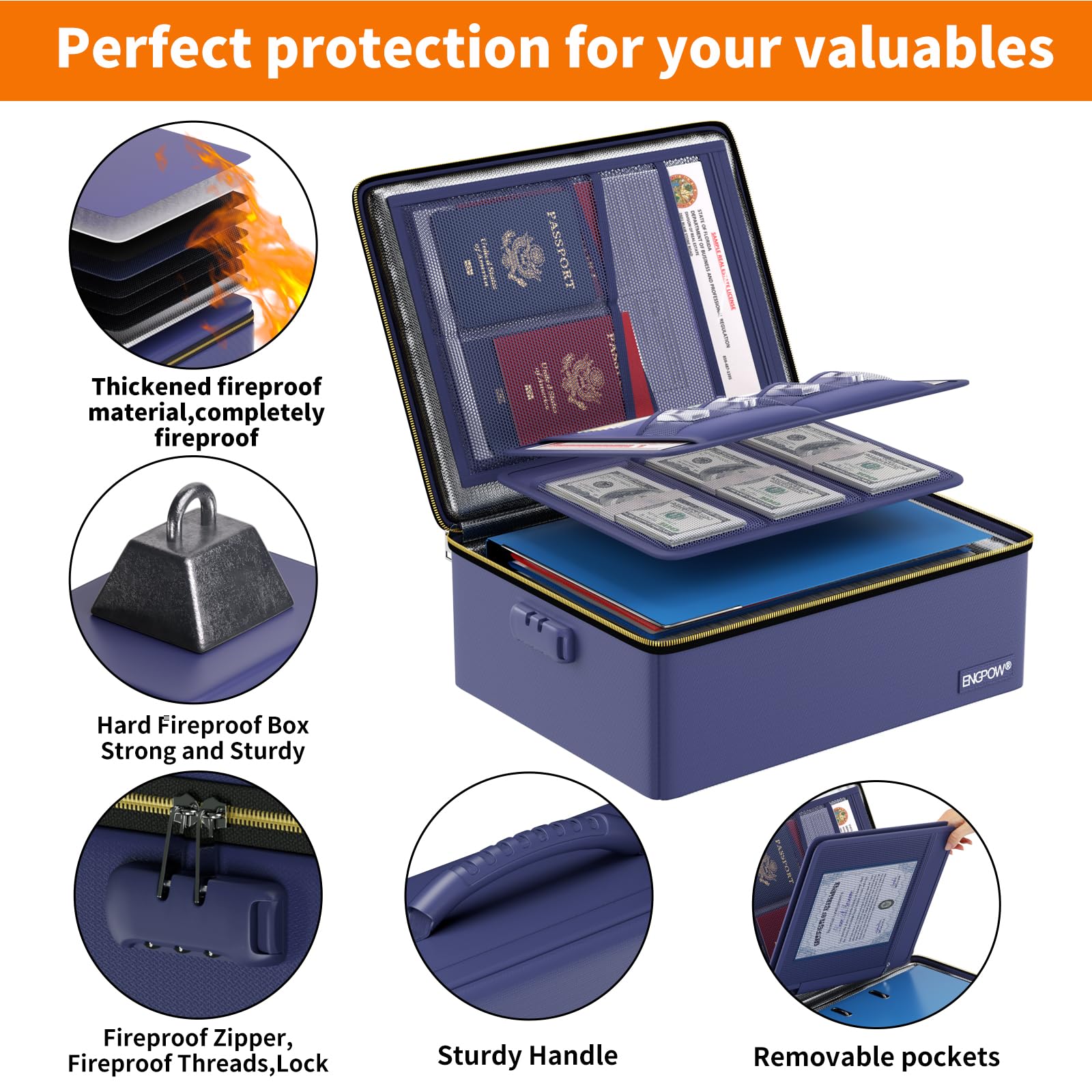 Back-to-School Fireproof Docum - Home Office Travel Document review and price