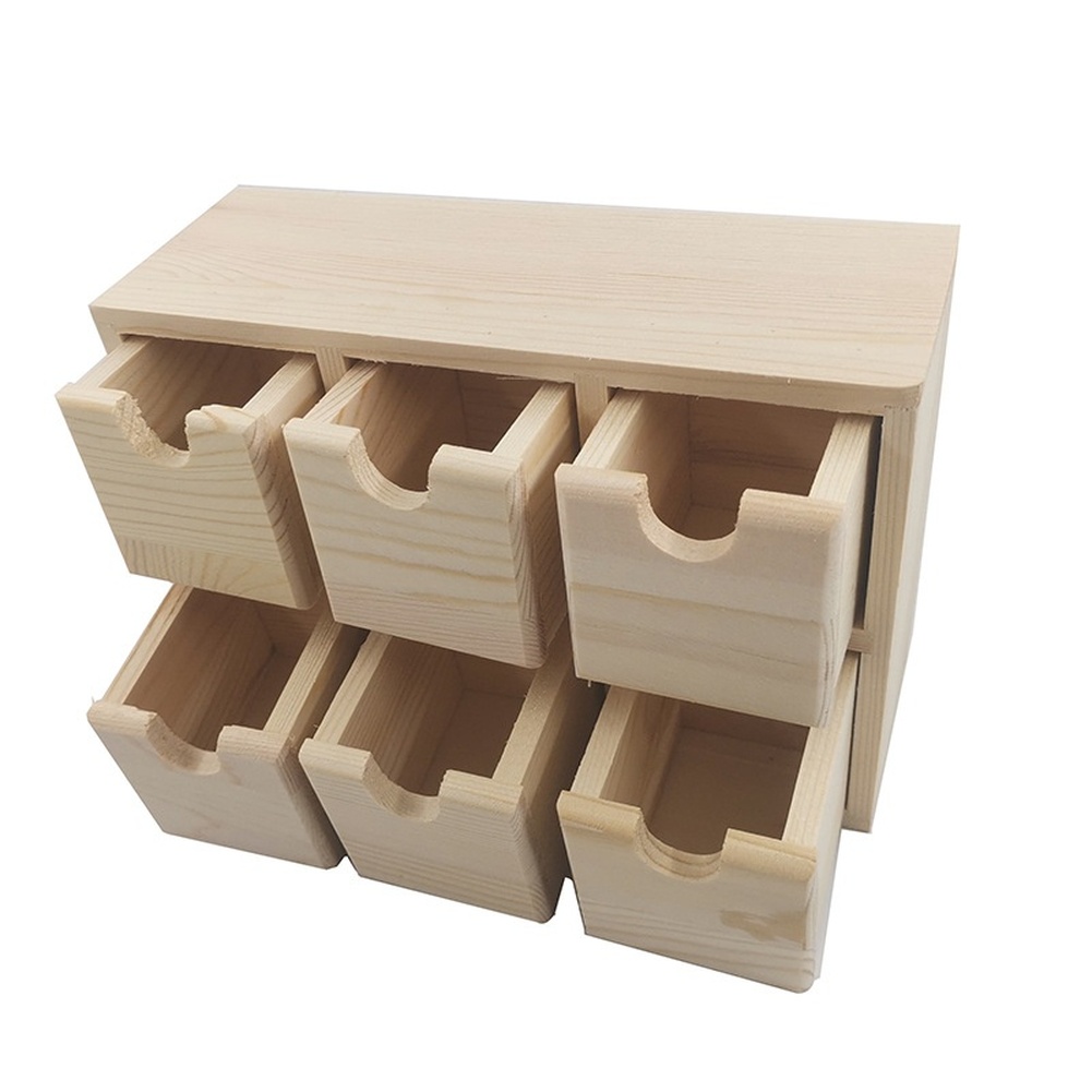 Wooden Storage Box with Six Dr - Home Office Desk With Drawers review and price