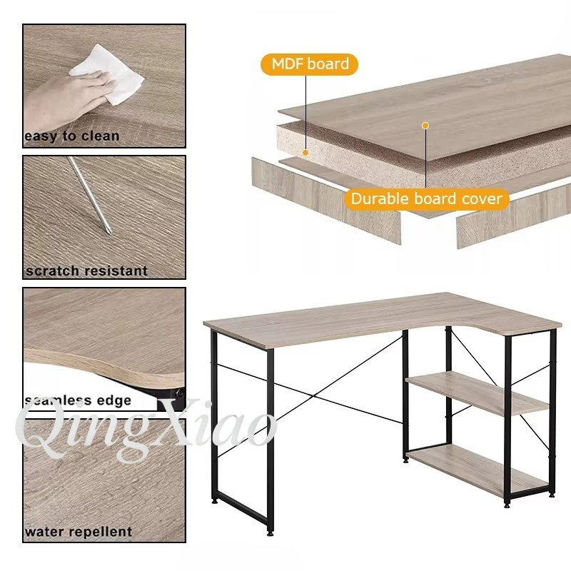 L Shaped Corner Desk With Book - Home Office Desk With Drawers review and price