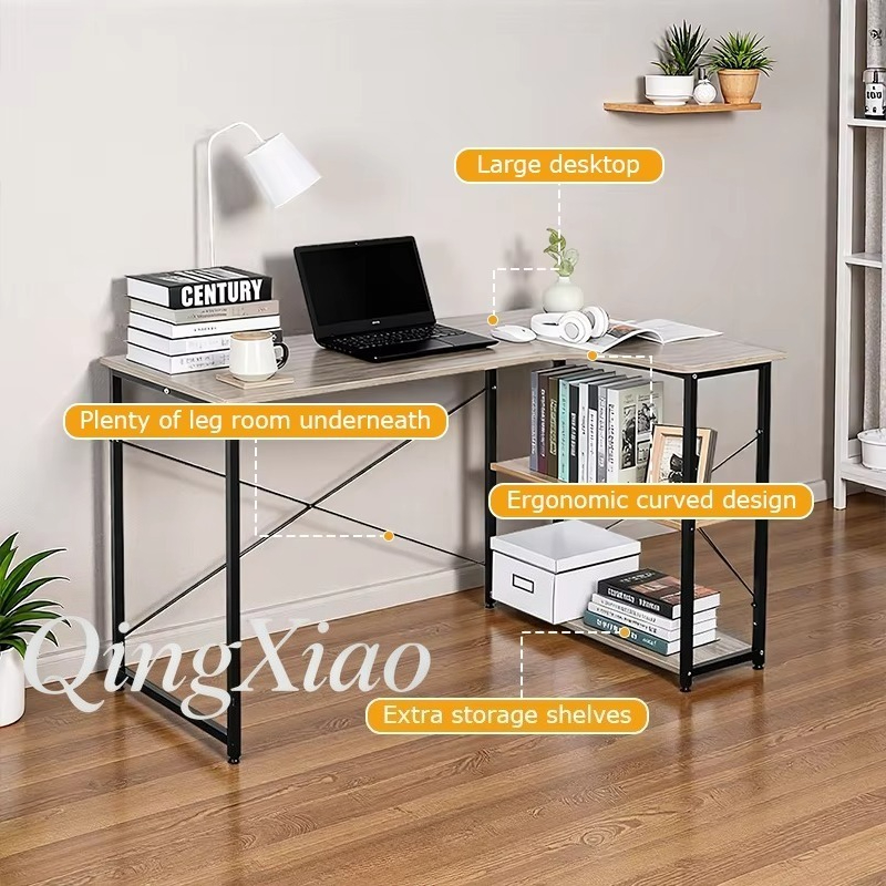 L Shaped Corner Desk With Book - Home Office Desk With Drawers review and price