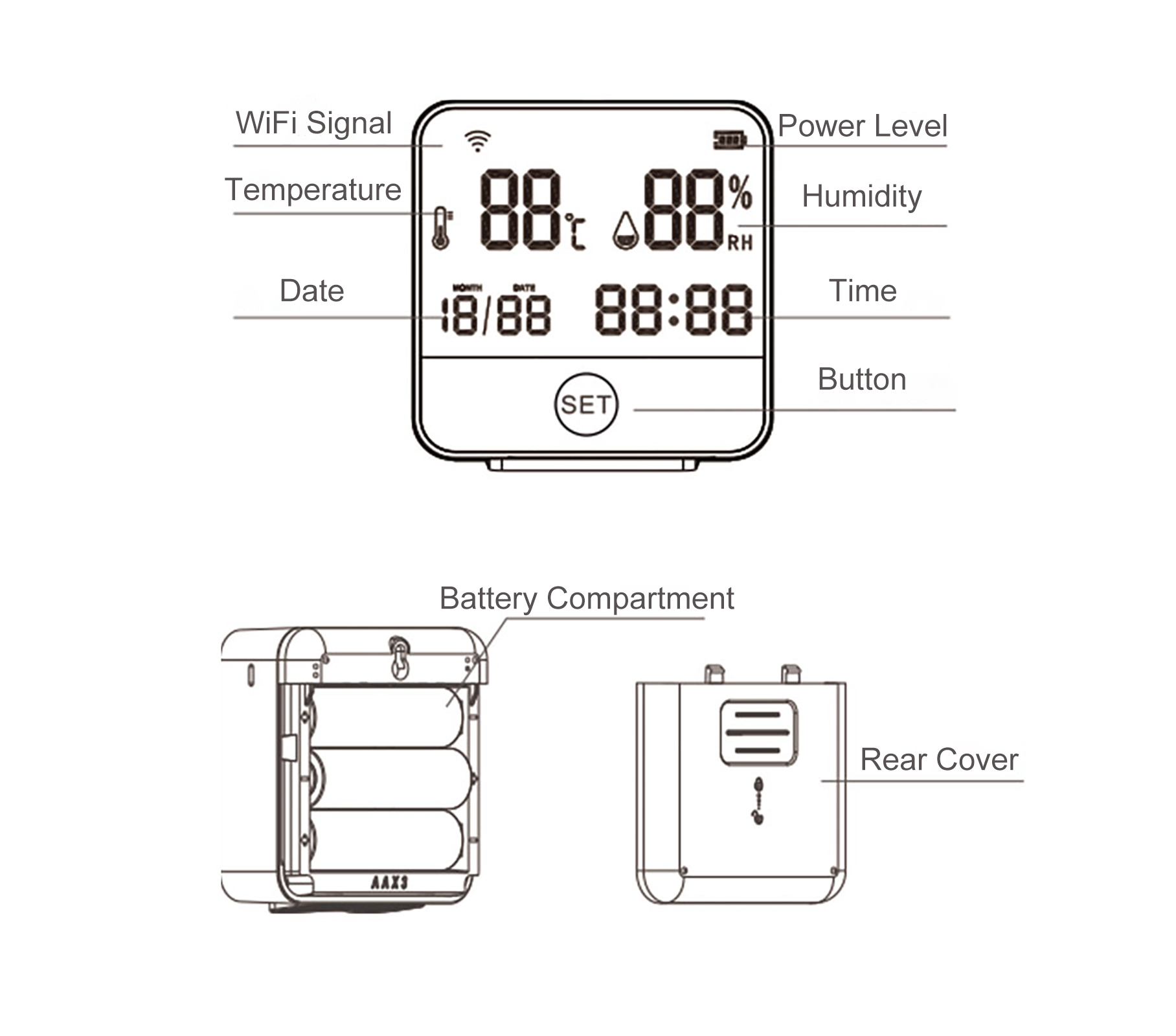 Tuya WiFi Temperature Humidity - Home Office Amazon review and price