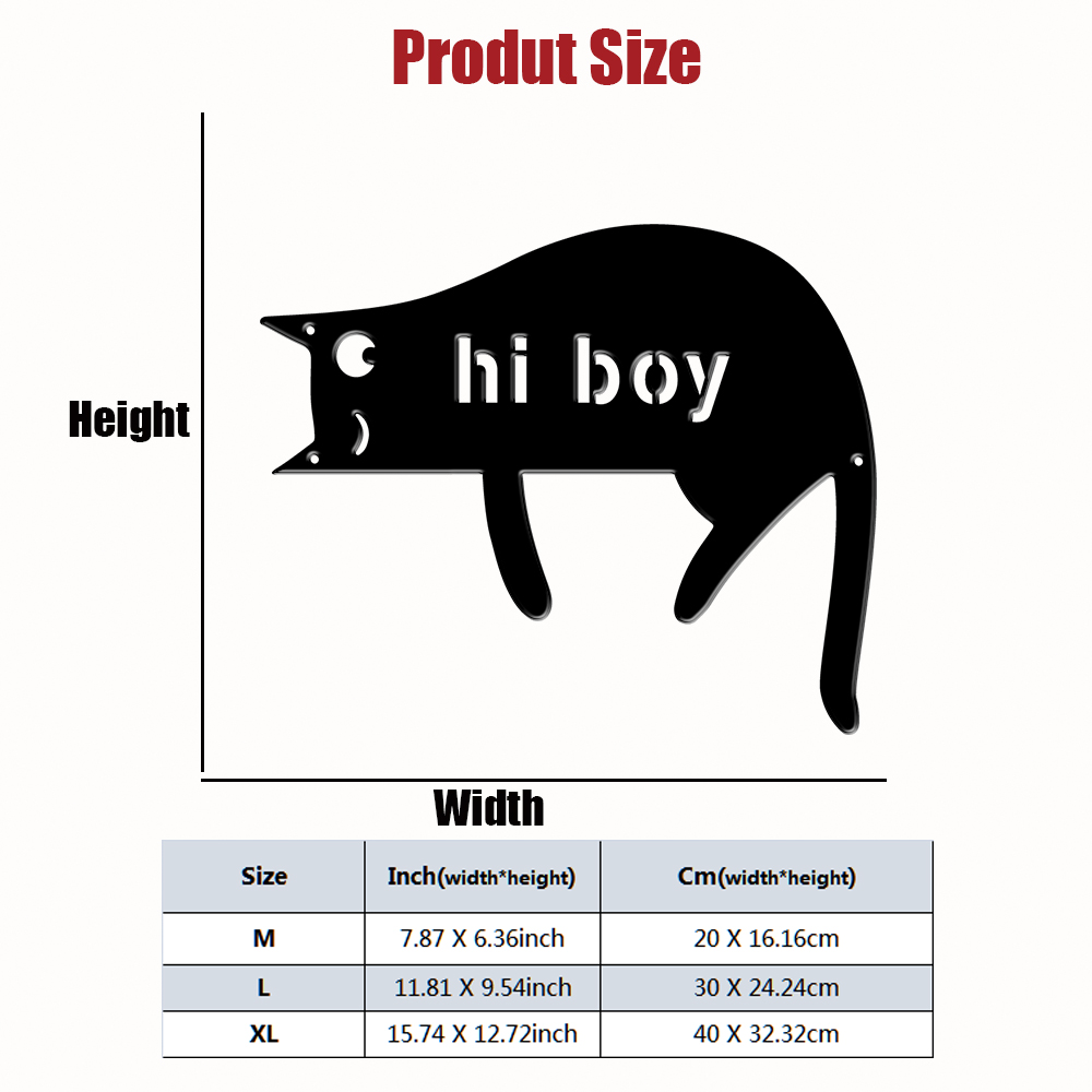 1Pc Custom cat Metal Door Stre - Home Office Box review and price