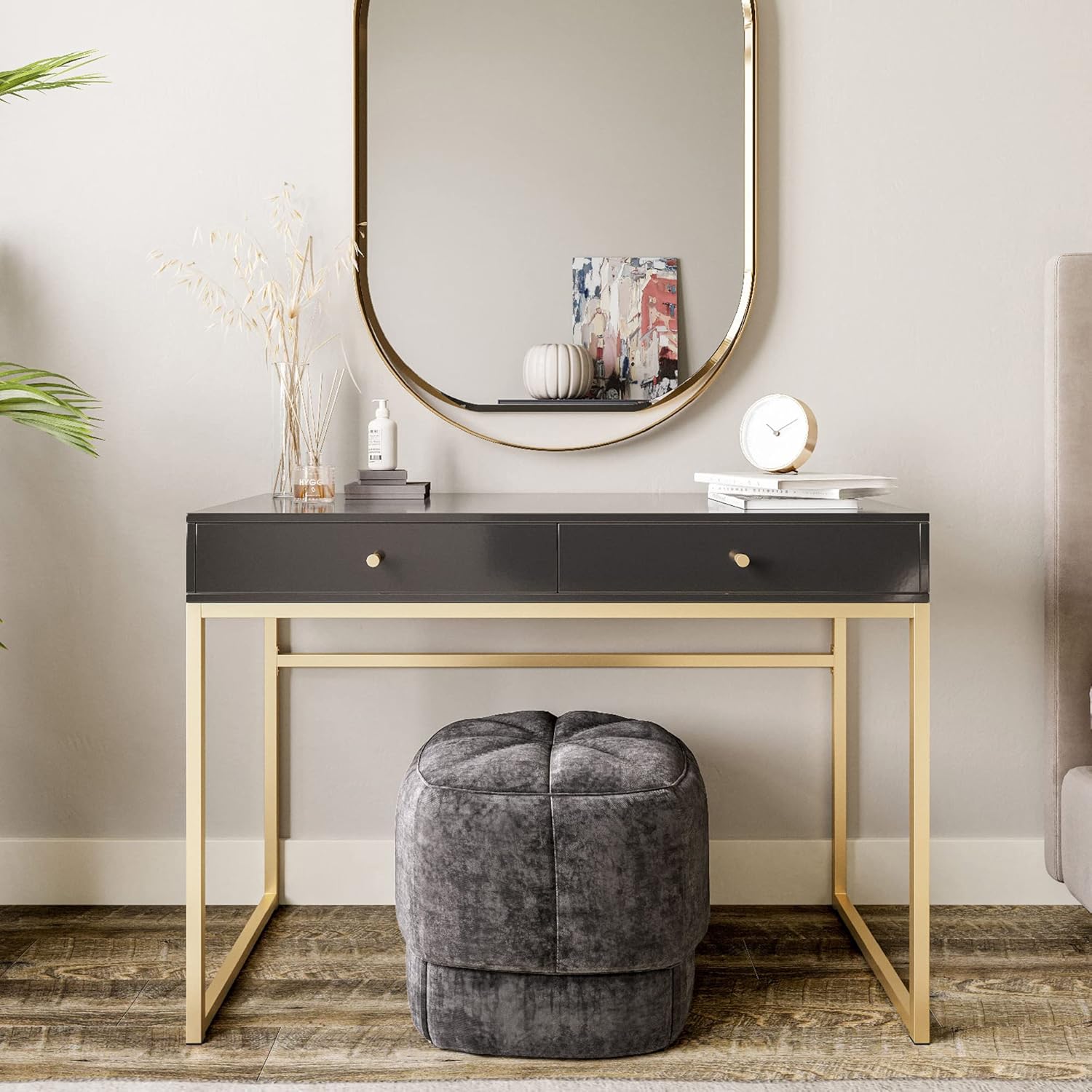 42 Inch Makeup Vanity or Home  - Home Office Desk With Drawers review and price